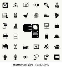 manual video camera icon. Detailed set of minimalistic icons. Premium graphic design. One of the collection icons for websites, web design, mobile app on colored background