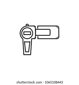 manual video camera icon. Element of photo and video camera for mobile concept and web apps. Thin line  icon for website design and development, app development. Premium icon on white background