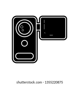 manual video camera icon. Element of Media tool for mobile concept and web apps icon. Glyph, flat icon for website design and development, app development