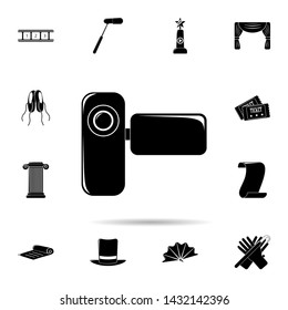 manual video camera icon. Universal set of cinema and teatr for website design and development, app development