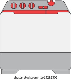 Manual wash machine as a model, template or mockup for industry and logo design
