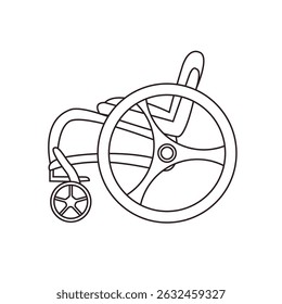 Ícone de sinal de símbolo de acessibilidade manual da cadeira de rodas