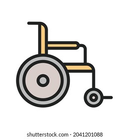 Manual Wheelchair icon vector image. Can also be used for Miscellaneous Objects. Suitable for mobile apps, web apps and print media.