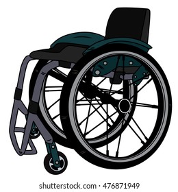 manual wheelchair vector