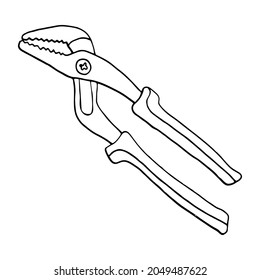 manual wrench. Vector illustration isolated on white background. Ideal for printing flyers, posters.Single element