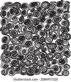 Manually drawn curving lines based modern, simplistic texture