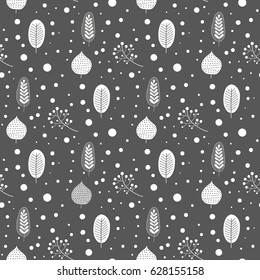 Manually drawn floral seamless pattern. Fashion graphic background design. Modern stylish texture. Template for prints, textiles, wrapping, wallpaper, website Vector illustration