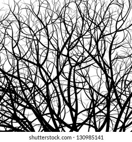 manually drawn tree pattern vector