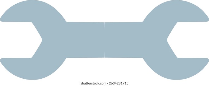 manually hand traced flat vector of a wrench isolated on white