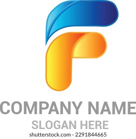 Manually letter f logo design vector file.