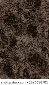 design têxtil manual com bela imagem de padrão floral abstrato
