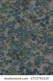 design têxtil manual com bela imagem padrão de flores abstratas