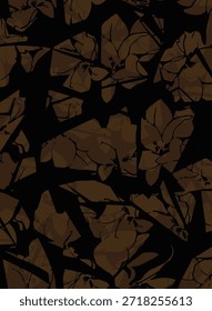 design têxtil manual com bela imagem padrão de flores abstratas