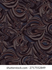 design têxtil manual com bela imagem decorativa padrão abstrato