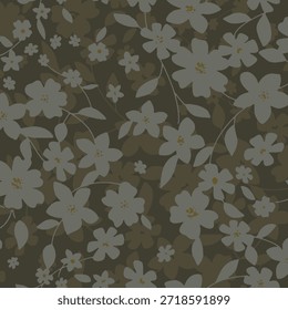 design têxtil manual com belas flores decorativas padrão imagem