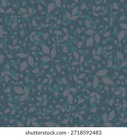 design têxtil manual com bela silhueta padrão de folhagem imagem