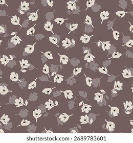 design têxtil manual com imagem padrão de flores pequenas bonitas