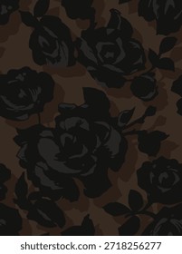 desenho têxtil manual wirh bonito abstrato flores padrão imagem