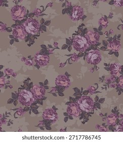 desenho têxtil manual com belas flores rosa imagem padrão