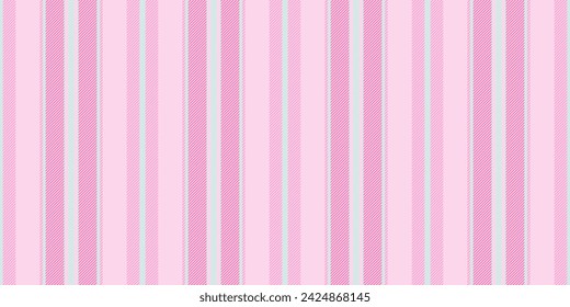 Fondo de tela de patrón de fabricación, líneas de textura vertical de presentación. Vector textil sin fisuras de la raya del apartamento en color claro y rosado.