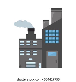 manufacture building with pollution pipes vector illustration eps 10