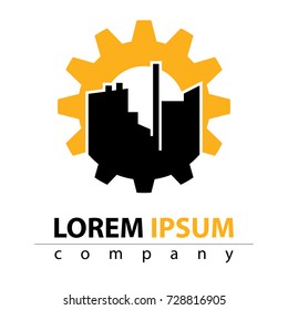 Manufacture, construction, factory manufactory - flat icon Vector eps 10