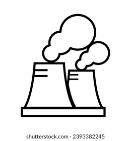 Manufacture Icon Isolated on Black and White Vector Graphic