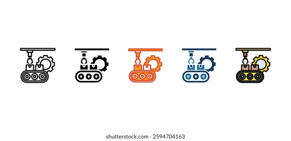 Manufacture icon sets with different styles

