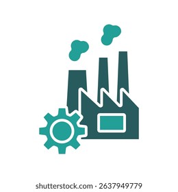 manufacture icon. vector.Editable stroke.linear style sign for use web design,logo.Symbol illustration.