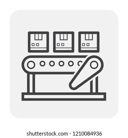 Manufacture robot icon on white.