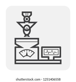 Manufacture robot icon on white.