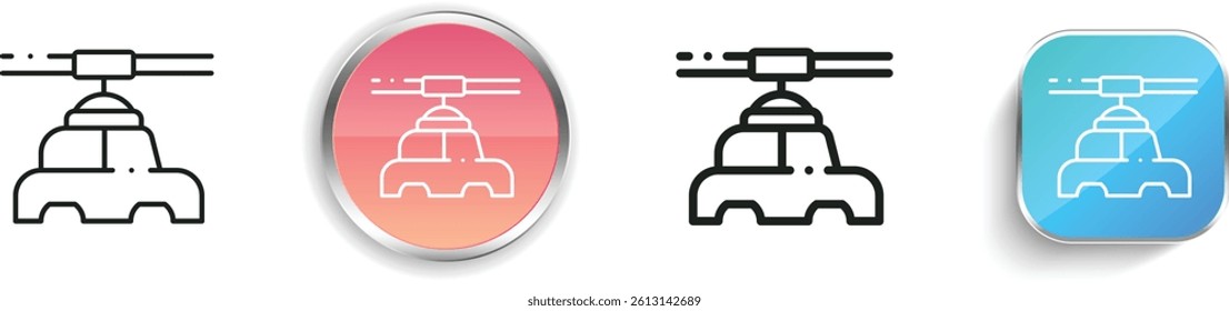 manufacturer icon. Thin Linear, Regular and Button Style Design Isolated On White Background