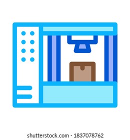 manufacturing 3d printer icon vector. manufacturing 3d printer sign. color symbol illustration