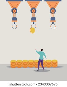 Manufacturing business development concept illustration