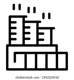 Manufacturing chimney icon. Outline manufacturing chimney vector icon for web design isolated on white background