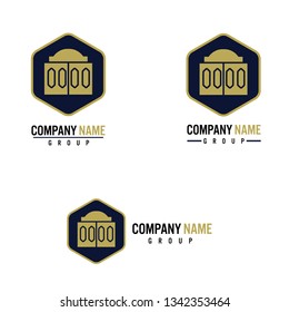 Manufacturing company logo door , door