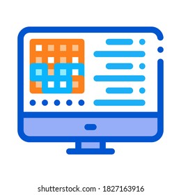 manufacturing computer automation control icon vector. manufacturing computer automation control sign. color symbol illustration