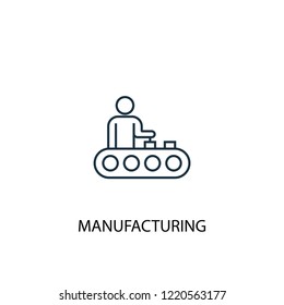 manufacturing concept line icon. Simple element illustration. manufacturing concept outline symbol design. Can be used for web and mobile UI/UX