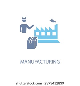 Manufacturing concept line icon. Simple element illustration. Manufacturing concept outline symbol design.