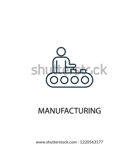 manufacturing concept line icon. Simple element illustration. manufacturing concept outline symbol design. Can be used for web and mobile UI/UX