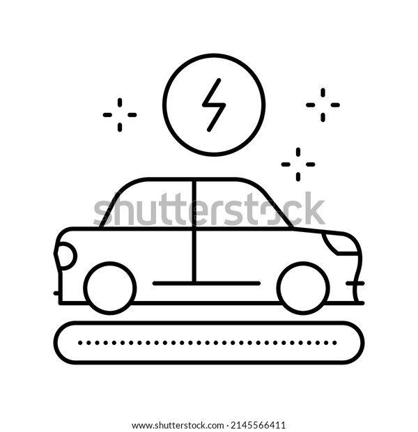 manufacturing\
electric car line icon vector. manufacturing electric car sign.\
isolated contour symbol black\
illustration