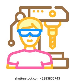 manufacturing engineer technology color icon vector. manufacturing engineer technology sign. isolated symbol illustration