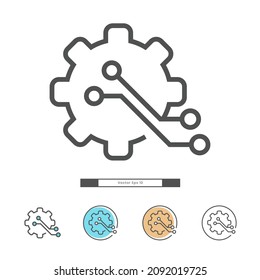 manufacturing engineering flat icon for application or website