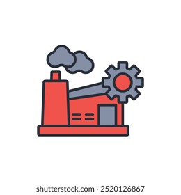 ícone de engenharia de fabricação. vetor.Editável traço.sinal de estilo linear para usar web design,ilustração logo.Symbol.