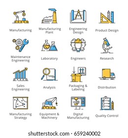 Manufacturing Engineering Icons - Outline Series
