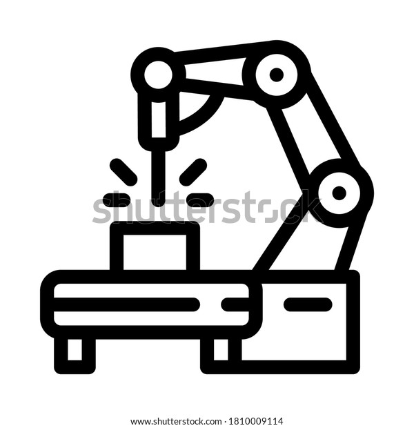 manufacturing\
engineering machine icon vector. manufacturing engineering machine\
sign. isolated contour symbol\
illustration
