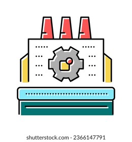 vector de icono de color de procesamiento erp de fabricación. signo de procesamiento de erp de fabricación. ilustración de símbolo aislado