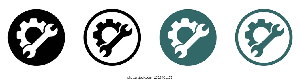 Manufacturing flat vector icons. Service vector icon designs