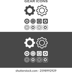 Manufacturing Gear Icons and Vectors