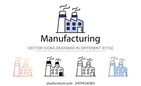 Manufacturing icon design with white background stock illustration